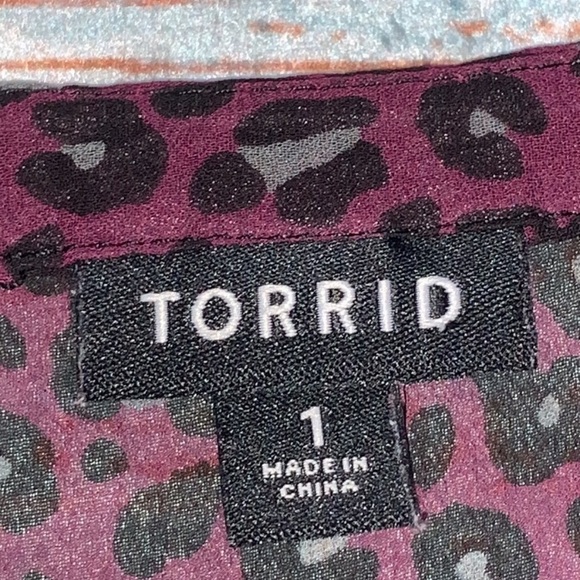 Torrid Purple Animal Print Dress Size 1X - Picture 4 of 7